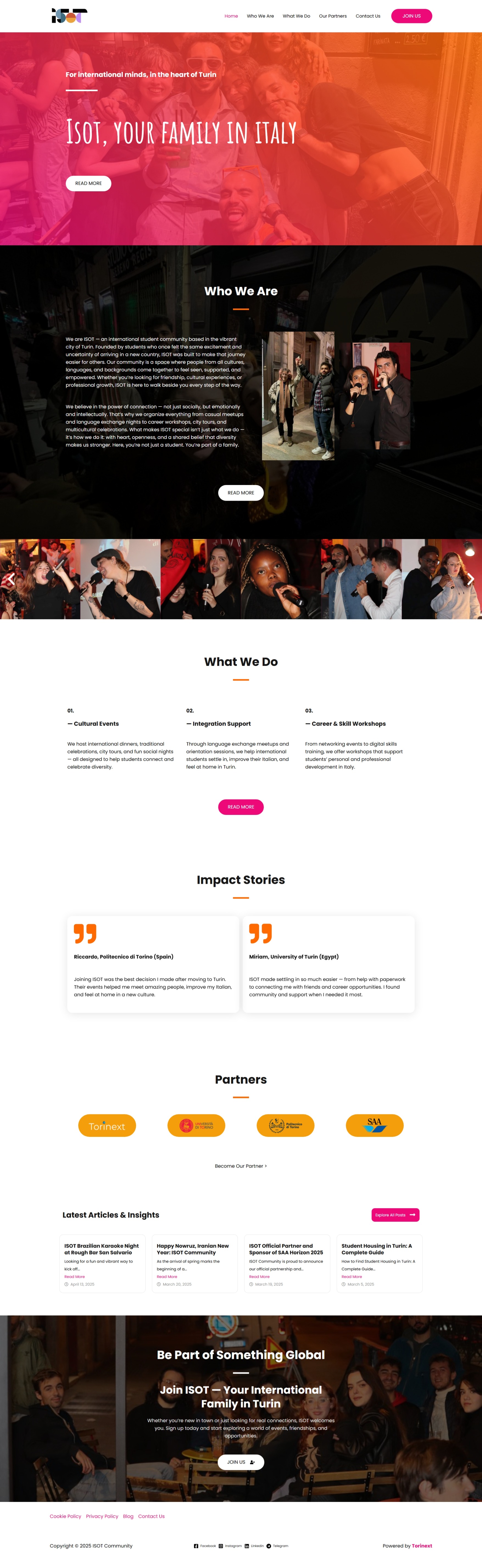 Piattaforma ISOT International Students of Turin